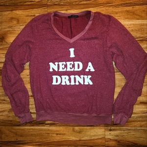 Wildfox red sweatshirt with white lettering